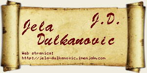 Jela Dulkanović vizit kartica